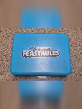MrBeast Feastables Bento Box Lunch Box Blue Pink Compartments Handle